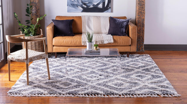 Gray 8' x 8' Hygge Shag Square Area Rug Thick Soft Touch Fluffy & Plush Shaggy Pile 100% Polypropylene With Jute Backing Modern Carpet for Sale at Rug Engine
