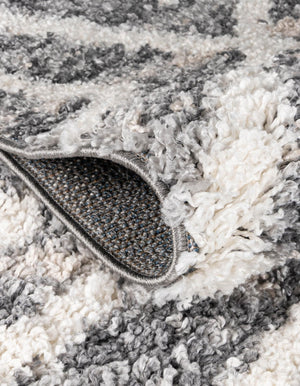 Gray 5' x 5' Hygge Shag Round Area Rug Thick Soft Touch Fluffy & Plush Shaggy Pile 100% Polypropylene With Jute Backing Modern Carpet for Sale at Rug Engine
