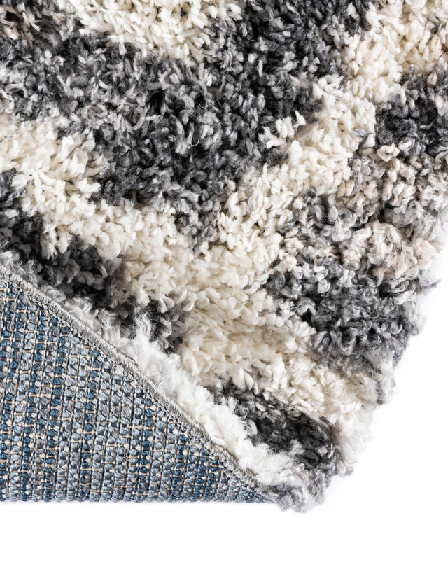 Gray 5' x 5' Hygge Shag Round Area Rug Thick Soft Touch Fluffy & Plush Shaggy Pile 100% Polypropylene With Jute Backing Modern Carpet for Sale at Rug Engine