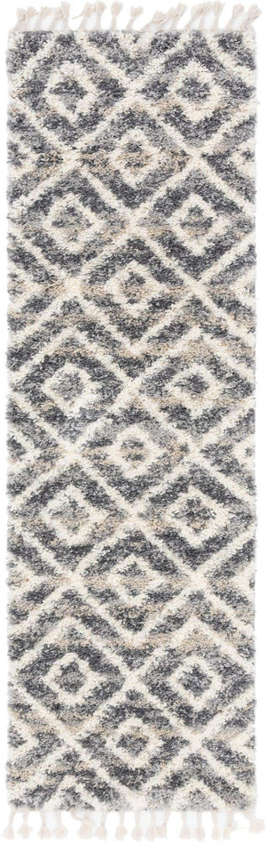 Gray 2' 7 x 8' 2 Hygge Shag Runner Area Rug Thick Soft Touch Fluffy & Plush Shaggy Pile 100% Polypropylene With Jute Backing Modern Carpet for Sale at Rug Engine