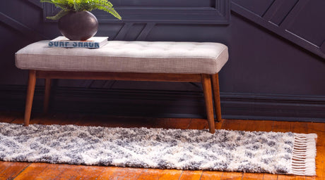Gray 2' 7 x 8' 2 Hygge Shag Runner Area Rug Thick Soft Touch Fluffy & Plush Shaggy Pile 100% Polypropylene With Jute Backing Modern Carpet for Sale at Rug Engine