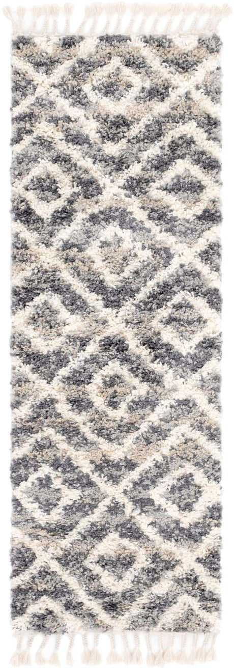 Gray 2' 2 x 6' 1 Hygge Shag Runner Area Rug Thick Soft Touch Fluffy & Plush Shaggy Pile 100% Polypropylene With Jute Backing Modern Carpet for Sale at Rug Engine