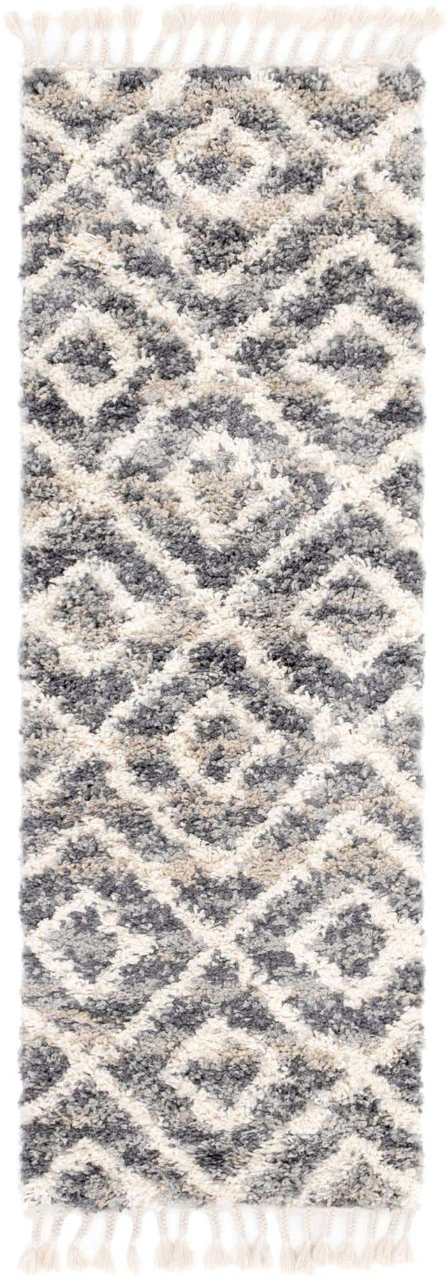 Gray 2' 2 x 6' 1 Hygge Shag Runner Area Rug Thick Soft Touch Fluffy & Plush Shaggy Pile 100% Polypropylene With Jute Backing Modern Carpet for Sale at Rug Engine