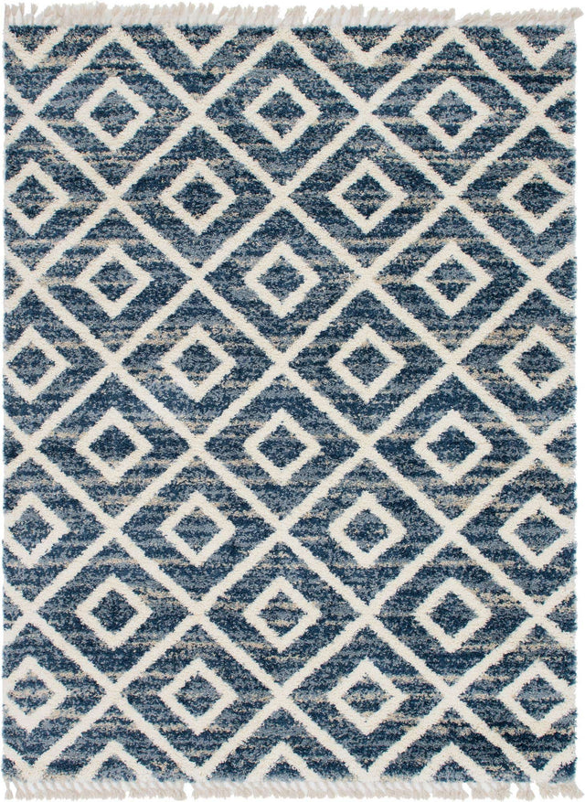 Blue 9' x 12' 2 Hygge Shag Rectangle Area Rug Thick Soft Touch Fluffy & Plush Shaggy Pile 100% Polypropylene With Jute Backing Modern Carpet for Sale at Rug Engine