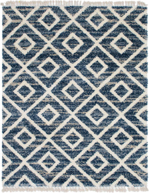 Blue 8' x 10' Hygge Shag Rectangle Area Rug Thick Soft Touch Fluffy & Plush Shaggy Pile 100% Polypropylene With Jute Backing Modern Carpet for Sale at Rug Engine