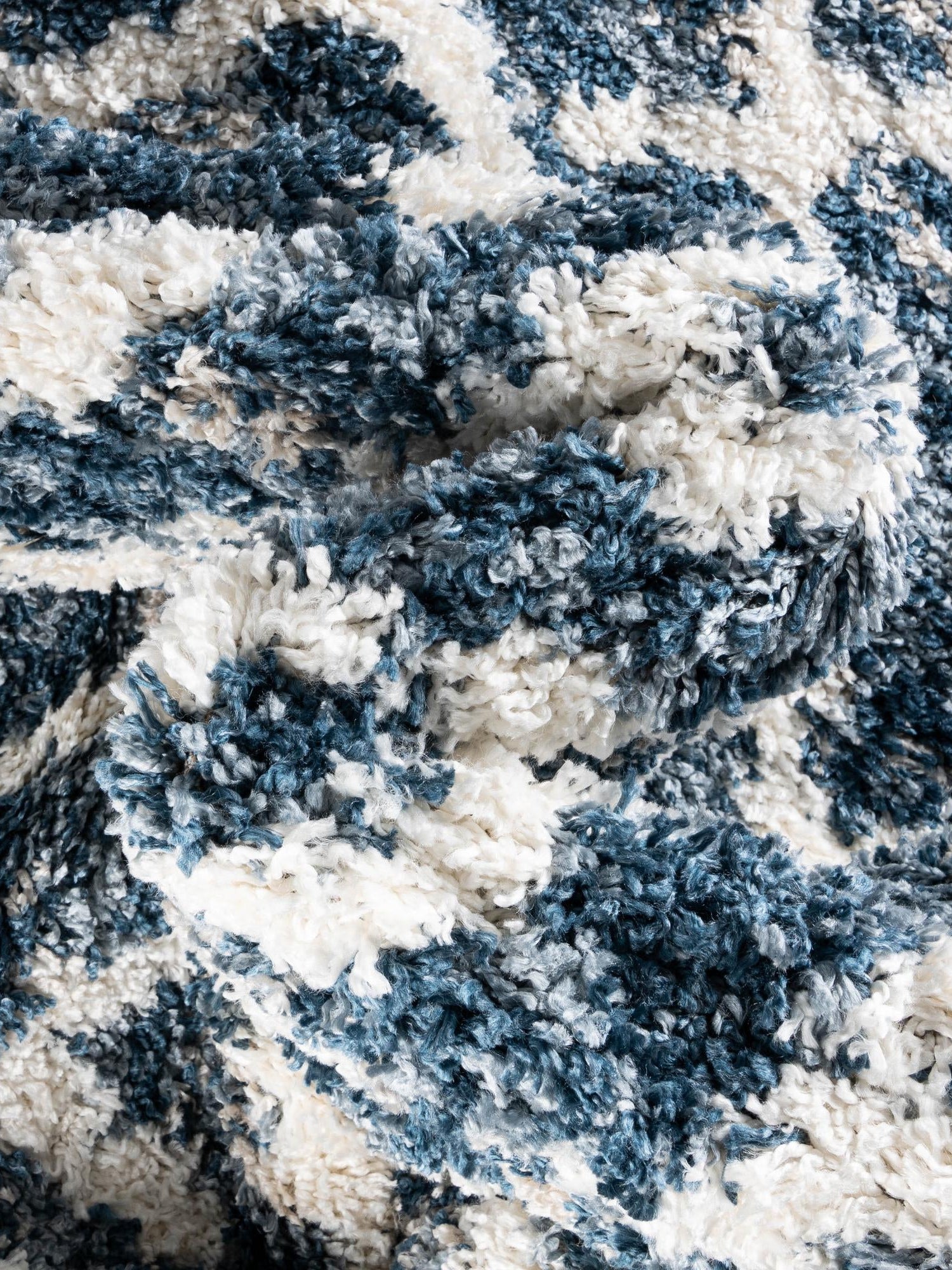 Blue 5' 1 x 8' Hygge Shag Rectangle Area Rug Thick Soft Touch Fluffy & Plush Shaggy Pile 100% Polypropylene With Jute Backing Modern Carpet for Sale at Rug Engine