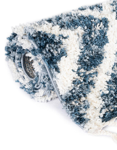 Blue 9' x 12' 2 Hygge Shag Rectangle Area Rug Thick Soft Touch Fluffy & Plush Shaggy Pile 100% Polypropylene With Jute Backing Modern Carpet for Sale at Rug Engine