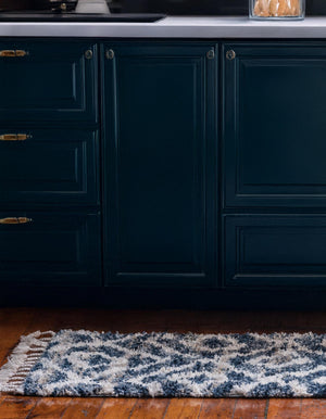 Blue 2' 2 x 6' 1 Hygge Shag Runner Area Rug Thick Soft Touch Fluffy & Plush Shaggy Pile 100% Polypropylene With Jute Backing Modern Carpet for Sale at Rug Engine