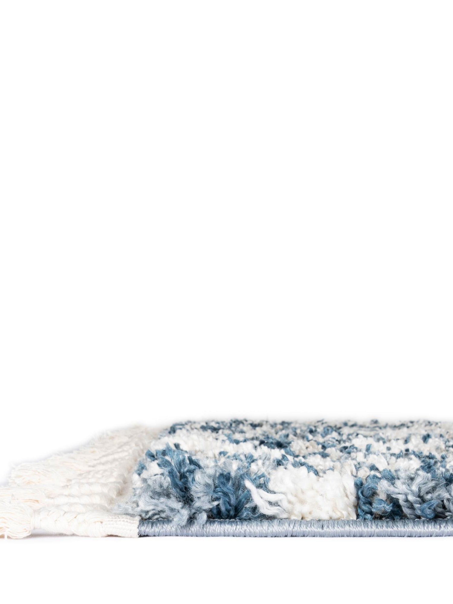 Blue 2' 2 x 6' 1 Hygge Shag Runner Area Rug Thick Soft Touch Fluffy & Plush Shaggy Pile 100% Polypropylene With Jute Backing Modern Carpet for Sale at Rug Engine