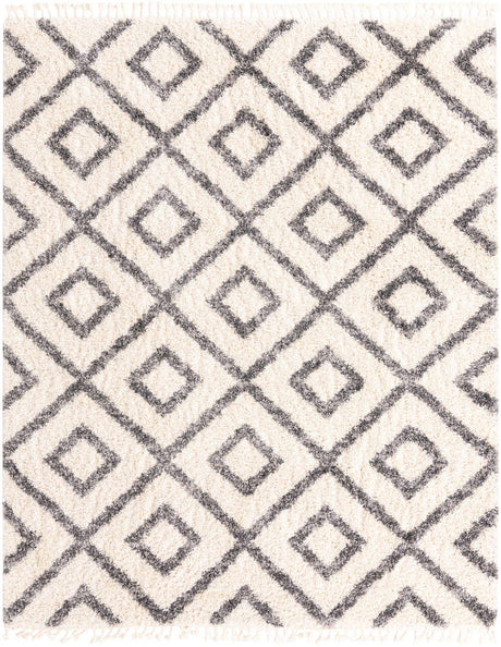 Ivory 8' x 10' Hygge Shag Rectangle Area Rug Thick Soft Touch Fluffy & Plush Shaggy Pile 100% Polypropylene With Jute Backing Modern Carpet for Sale at Rug Engine