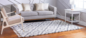 Ivory 5' 1 x 8' Hygge Shag Rectangle Area Rug Thick Soft Touch Fluffy & Plush Shaggy Pile 100% Polypropylene With Jute Backing Modern Carpet for Sale at Rug Engine