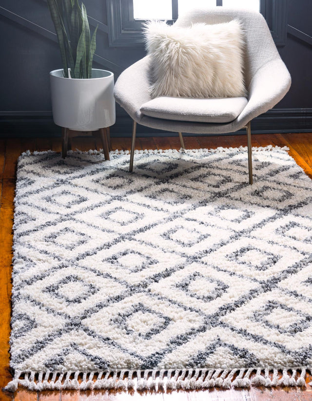 Ivory 5' 1 x 8' Hygge Shag Rectangle Area Rug Thick Soft Touch Fluffy & Plush Shaggy Pile 100% Polypropylene With Jute Backing Modern Carpet for Sale at Rug Engine
