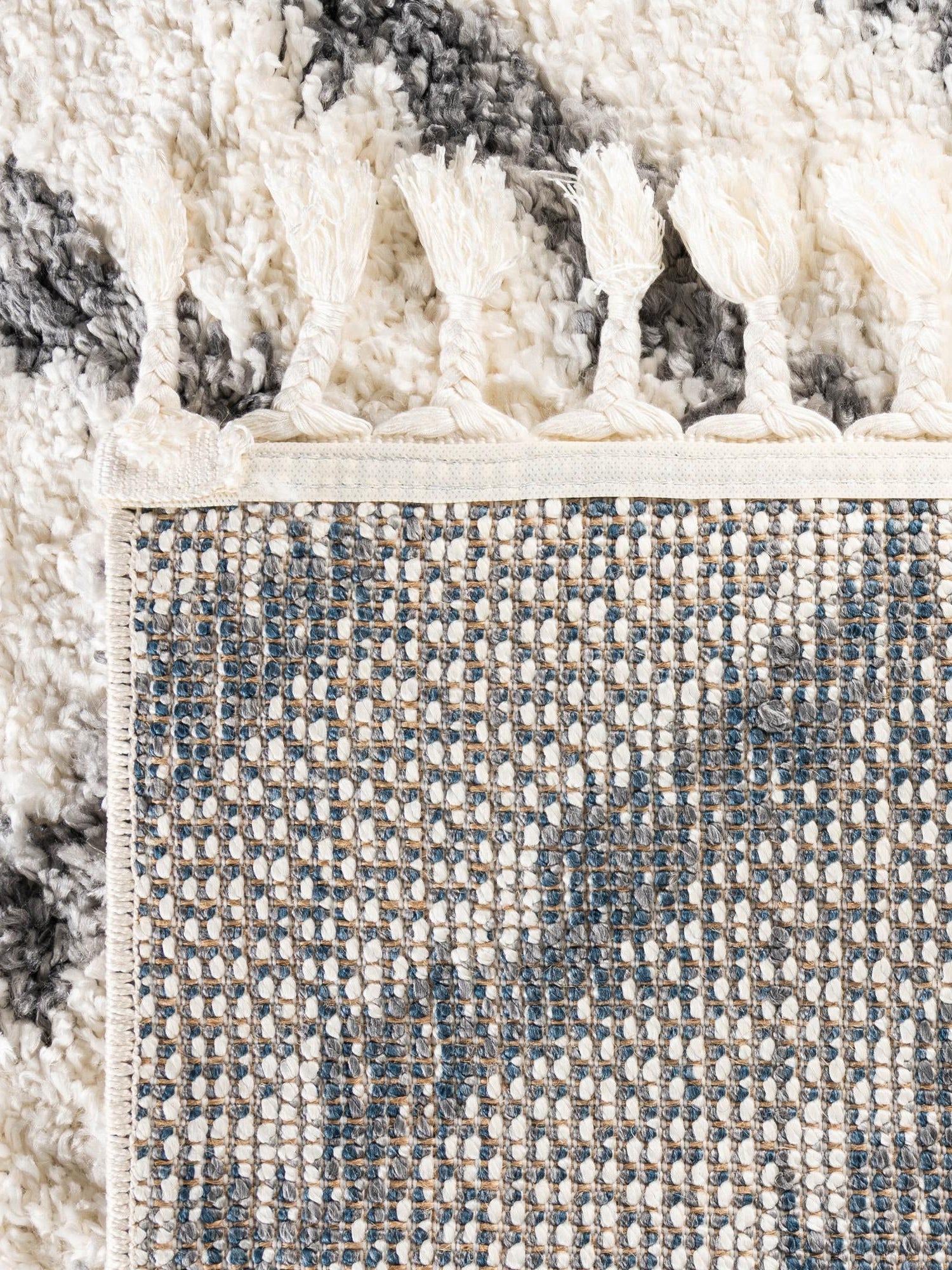Ivory 8' x 10' Hygge Shag Rectangle Area Rug Thick Soft Touch Fluffy & Plush Shaggy Pile 100% Polypropylene With Jute Backing Modern Carpet for Sale at Rug Engine