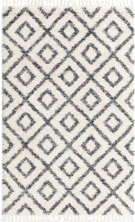 Ivory 5' 1 x 8' Hygge Shag Rectangle Area Rug Thick Soft Touch Fluffy & Plush Shaggy Pile 100% Polypropylene With Jute Backing Modern Carpet for Sale at Rug Engine