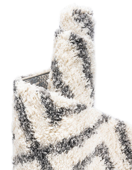 Ivory 8' x 8' Hygge Shag Square Area Rug Thick Soft Touch Fluffy & Plush Shaggy Pile 100% Polypropylene With Jute Backing Modern Carpet for Sale at Rug Engine