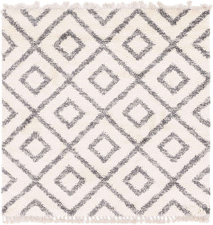 Ivory 8' x 8' Hygge Shag Square Area Rug Thick Soft Touch Fluffy & Plush Shaggy Pile 100% Polypropylene With Jute Backing Modern Carpet for Sale at Rug Engine