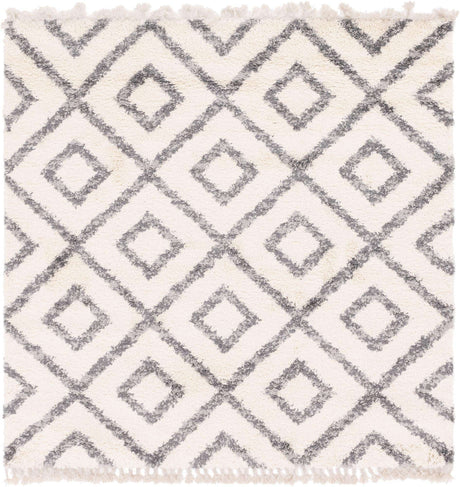 Ivory 8' x 8' Hygge Shag Square Area Rug Thick Soft Touch Fluffy & Plush Shaggy Pile 100% Polypropylene With Jute Backing Modern Carpet for Sale at Rug Engine