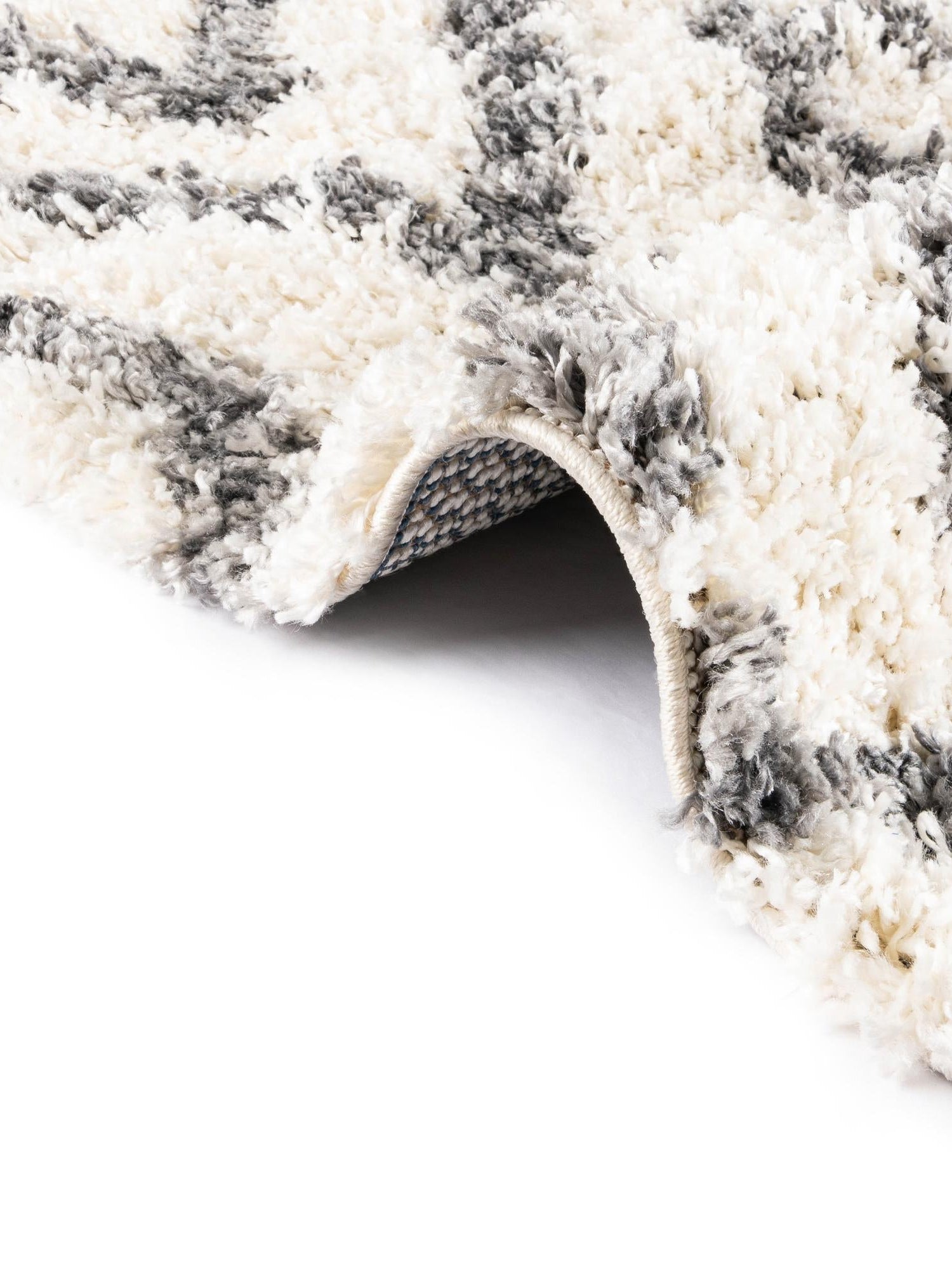 Ivory 5' x 5' Hygge Shag Round Area Rug Thick Soft Touch Fluffy & Plush Shaggy Pile 100% Polypropylene With Jute Backing Modern Carpet for Sale at Rug Engine