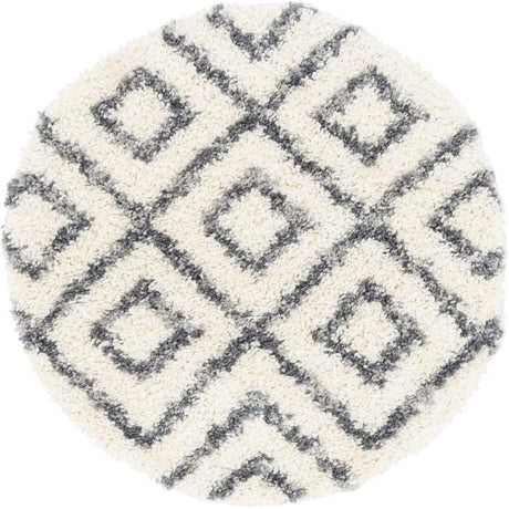 Ivory 3' 3 x 3' 3 Hygge Shag Round Area Rug Thick Soft Touch Fluffy & Plush Shaggy Pile 100% Polypropylene With Jute Backing Modern Carpet for Sale at Rug Engine