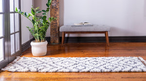 Ivory 2' 2 x 6' 1 Hygge Shag Runner Area Rug Thick Soft Touch Fluffy & Plush Shaggy Pile 100% Polypropylene With Jute Backing Modern Carpet for Sale at Rug Engine