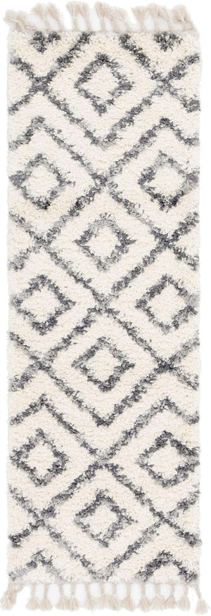 Ivory 2' 2 x 6' 1 Hygge Shag Runner Area Rug Thick Soft Touch Fluffy & Plush Shaggy Pile 100% Polypropylene With Jute Backing Modern Carpet for Sale at Rug Engine