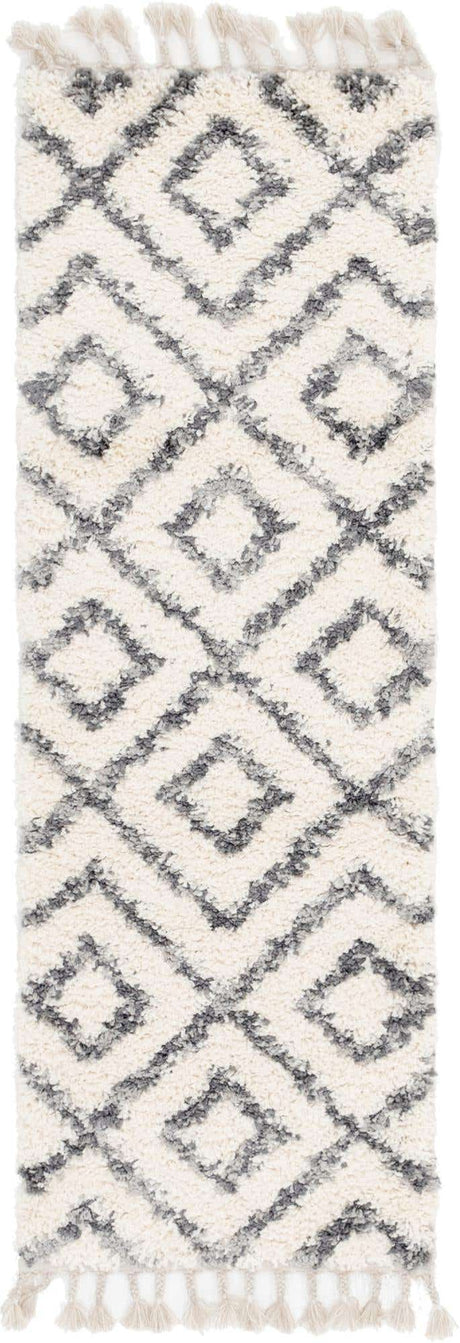 Ivory 2' 2 x 6' 1 Hygge Shag Runner Area Rug Thick Soft Touch Fluffy & Plush Shaggy Pile 100% Polypropylene With Jute Backing Modern Carpet for Sale at Rug Engine