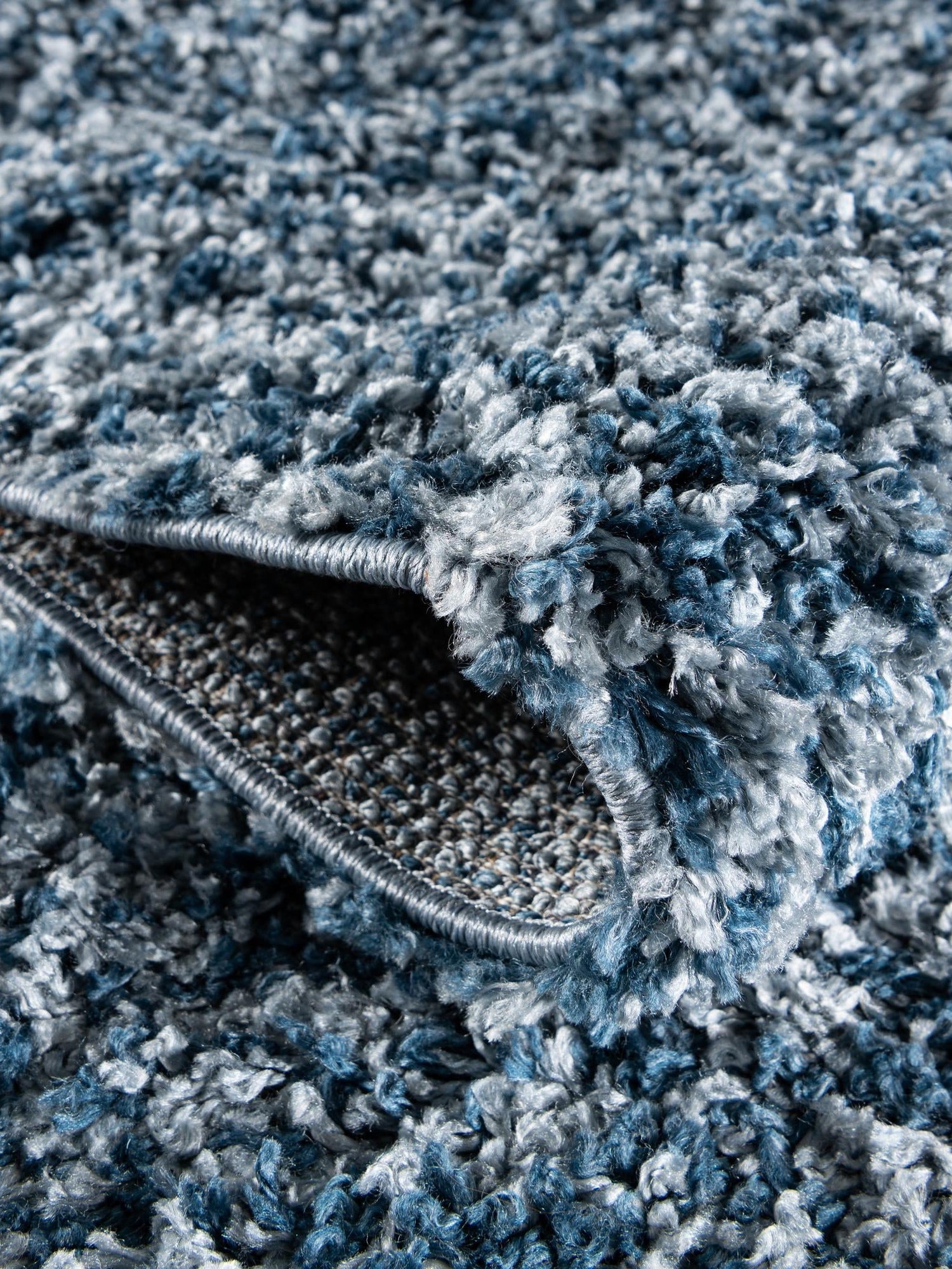 Blue 5' 1 x 8' Hygge Shag Rectangle Area Rug Thick Soft Touch Fluffy & Plush Shaggy Pile 100% Polypropylene With Jute Backing Modern Carpet for Sale at Rug Engine