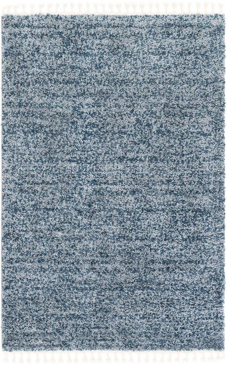 Blue 5' 1 x 8' Hygge Shag Rectangle Area Rug Thick Soft Touch Fluffy & Plush Shaggy Pile 100% Polypropylene With Jute Backing Modern Carpet for Sale at Rug Engine