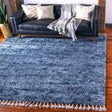 Blue 8' x 8' Hygge Shag Square Area Rug Thick Soft Touch Fluffy & Plush Shaggy Pile 100% Polypropylene With Jute Backing Modern Carpet for Sale at Rug Engine