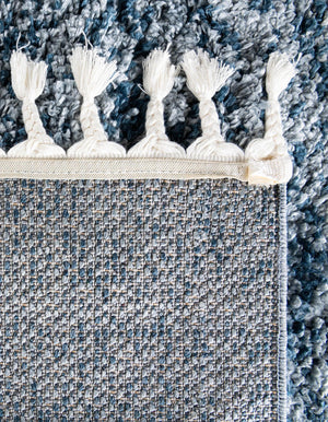 Blue 8' x 8' Hygge Shag Square Area Rug Thick Soft Touch Fluffy & Plush Shaggy Pile 100% Polypropylene With Jute Backing Modern Carpet for Sale at Rug Engine
