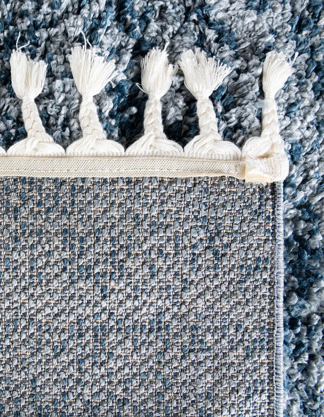 Blue 8' x 8' Hygge Shag Square Area Rug Thick Soft Touch Fluffy & Plush Shaggy Pile 100% Polypropylene With Jute Backing Modern Carpet for Sale at Rug Engine