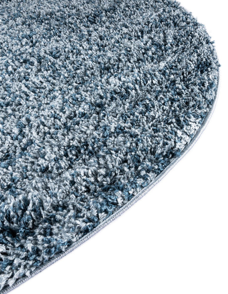Blue 3' 3 x 3' 3 Hygge Shag Round Area Rug Thick Soft Touch Fluffy & Plush Shaggy Pile 100% Polypropylene With Jute Backing Modern Carpet for Sale at Rug Engine