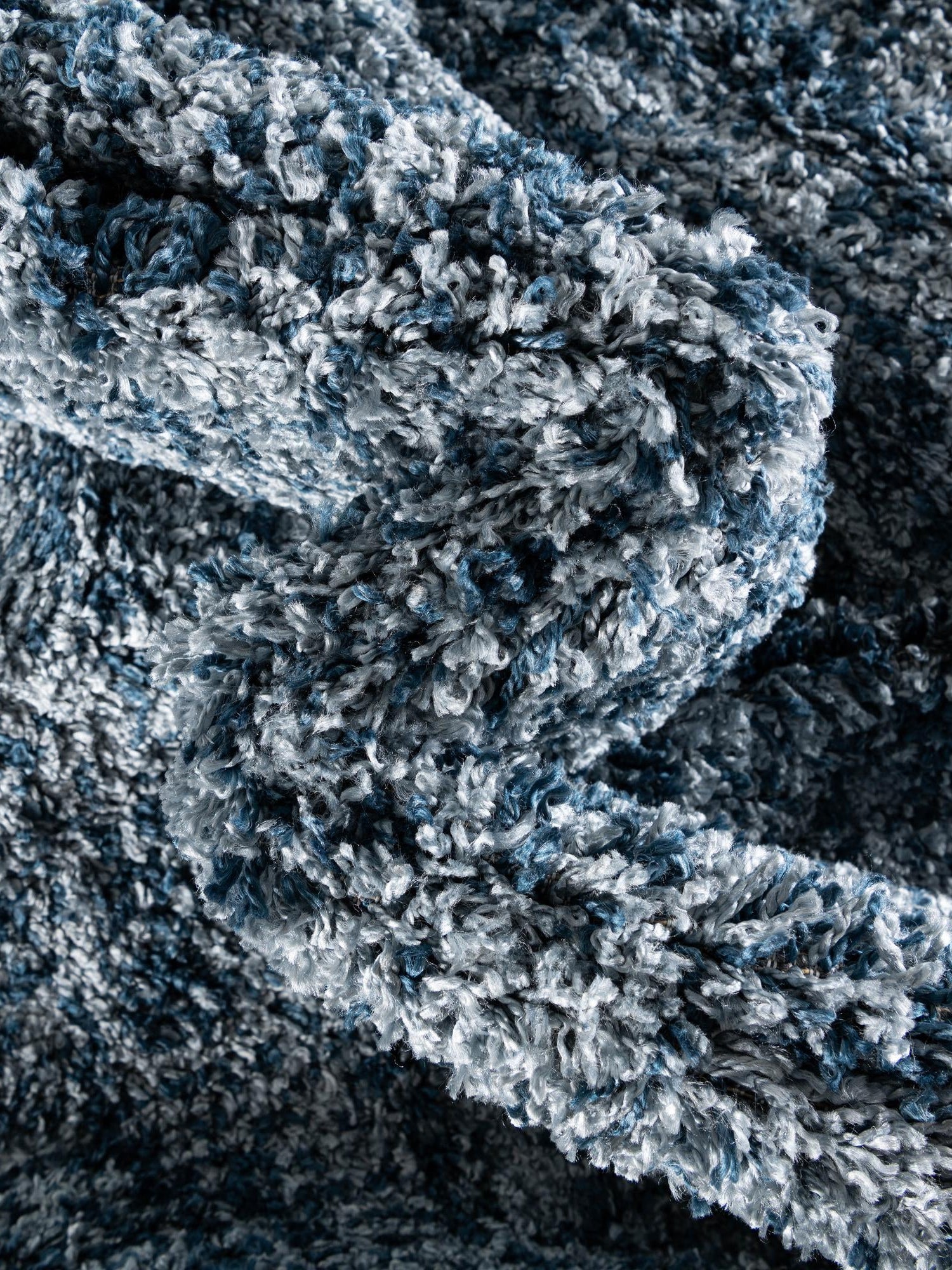 Blue 2' 2 x 6' 1 Hygge Shag Runner Area Rug Thick Soft Touch Fluffy & Plush Shaggy Pile 100% Polypropylene With Jute Backing Modern Carpet for Sale at Rug Engine