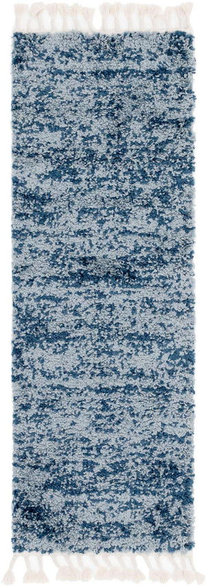 Blue 2' 2 x 6' 1 Hygge Shag Runner Area Rug Thick Soft Touch Fluffy & Plush Shaggy Pile 100% Polypropylene With Jute Backing Modern Carpet for Sale at Rug Engine