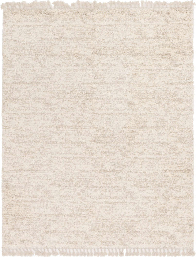 Ivory 8' x 10' Hygge Shag Rectangle Area Rug Thick Soft Touch Fluffy & Plush Shaggy Pile 100% Polypropylene With Jute Backing Modern Carpet for Sale at Rug Engine