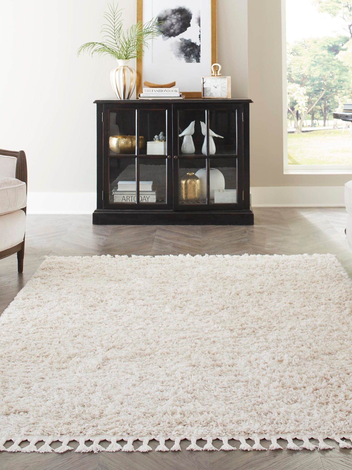 Ivory 10' x 14' 1 Hygge Shag Rectangle Area Rug Thick Soft Touch Fluffy & Plush Shaggy Pile 100% Polypropylene With Jute Backing Modern Carpet for Sale at Rug Engine