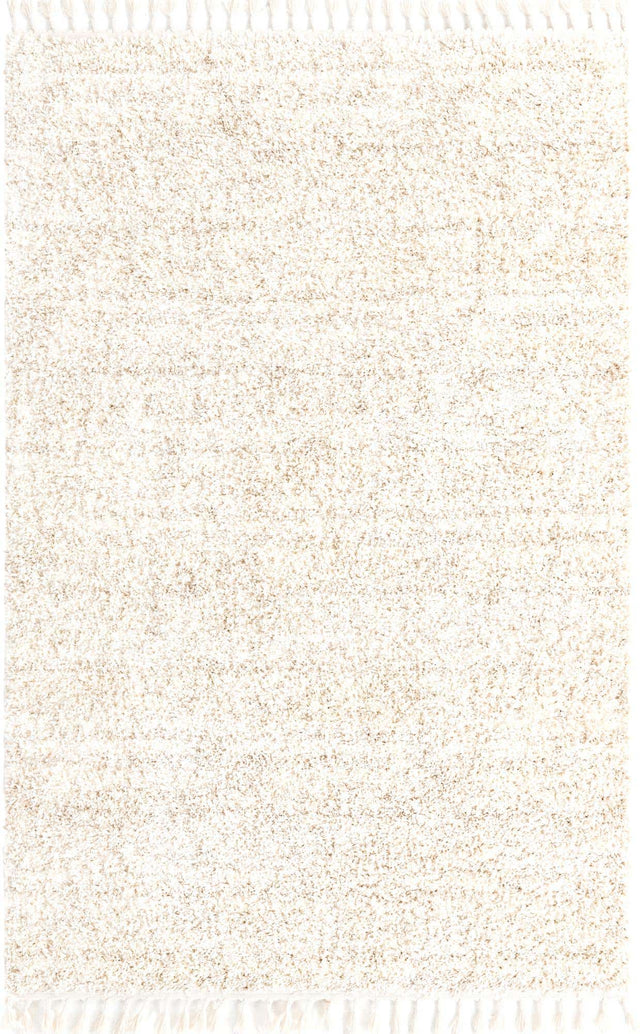 Ivory 5' 1 x 8' Hygge Shag Rectangle Area Rug Thick Soft Touch Fluffy & Plush Shaggy Pile 100% Polypropylene With Jute Backing Modern Carpet for Sale at Rug Engine
