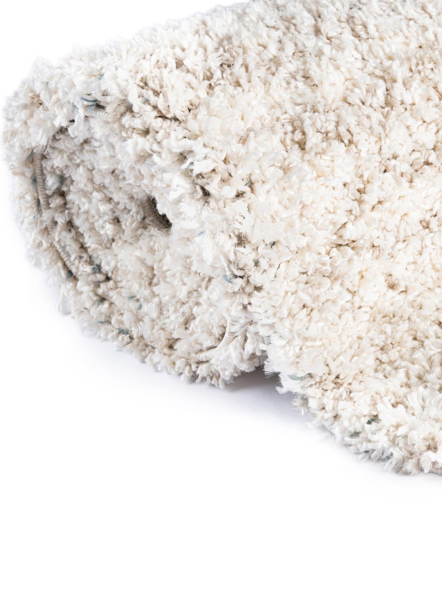 Ivory 8' x 8' Hygge Shag Square Area Rug Thick Soft Touch Fluffy & Plush Shaggy Pile 100% Polypropylene With Jute Backing Modern Carpet for Sale at Rug Engine