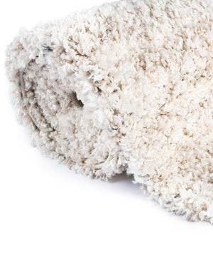 Ivory 8' x 8' Hygge Shag Square Area Rug Thick Soft Touch Fluffy & Plush Shaggy Pile 100% Polypropylene With Jute Backing Modern Carpet for Sale at Rug Engine