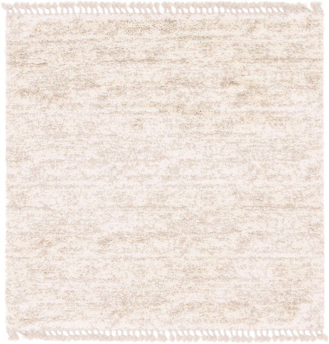 Ivory 8' x 8' Hygge Shag Square Area Rug Thick Soft Touch Fluffy & Plush Shaggy Pile 100% Polypropylene With Jute Backing Modern Carpet for Sale at Rug Engine