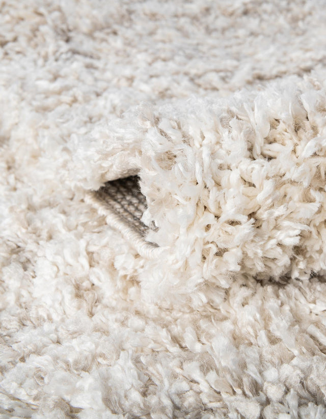 Ivory 10' x 10' Hygge Shag Round Area Rug Thick Soft Touch Fluffy & Plush Shaggy Pile 100% Polypropylene With Jute Backing Modern Carpet for Sale at Rug Engine