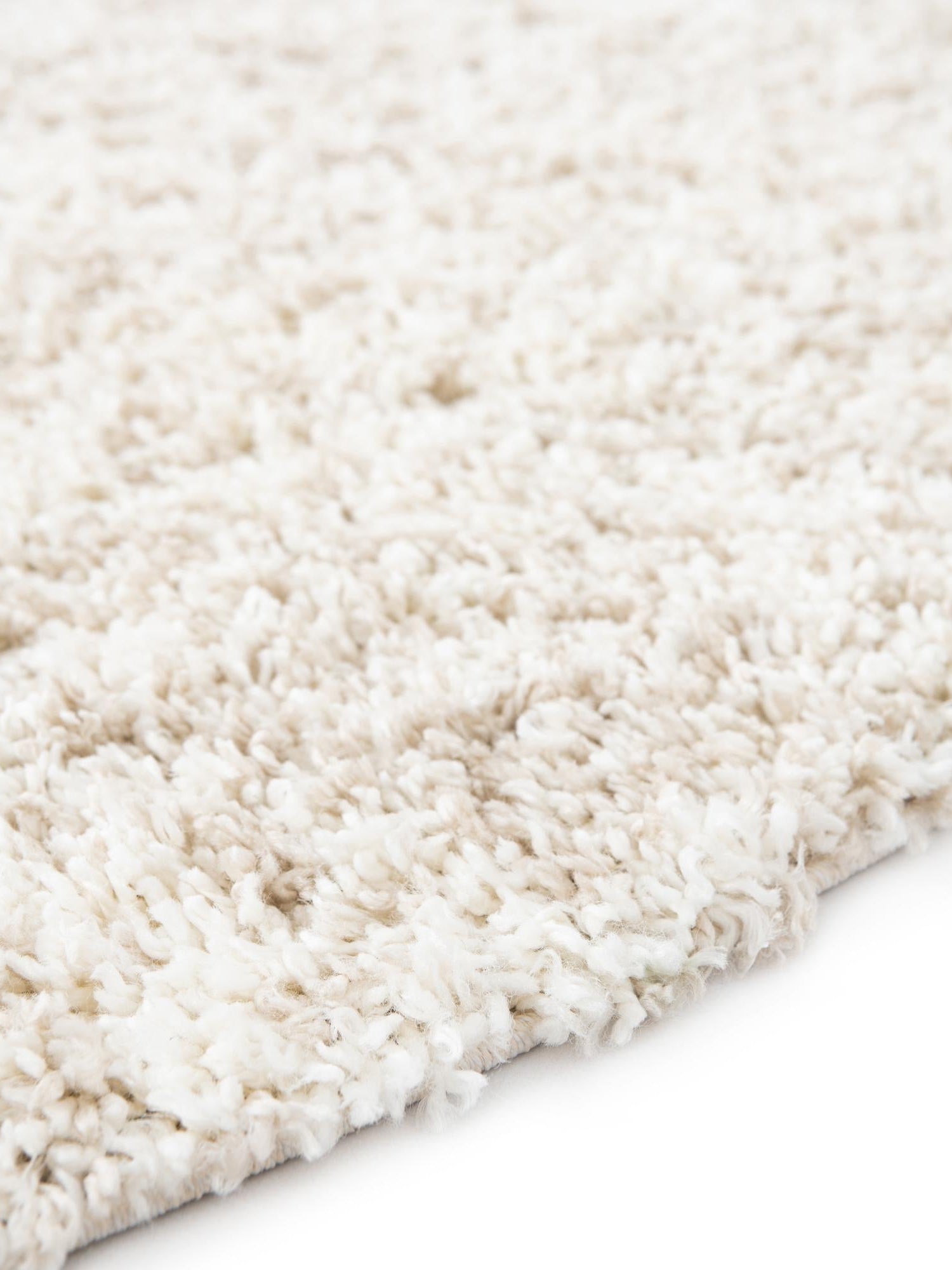 Ivory 3' 3 x 3' 3 Hygge Shag Round Area Rug Thick Soft Touch Fluffy & Plush Shaggy Pile 100% Polypropylene With Jute Backing Modern Carpet for Sale at Rug Engine