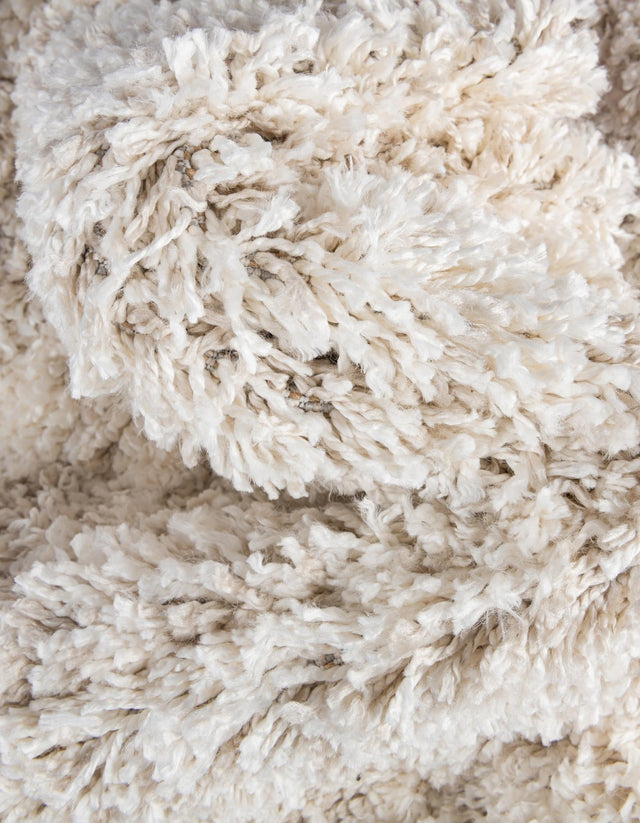 Ivory 10' x 10' Hygge Shag Round Area Rug Thick Soft Touch Fluffy & Plush Shaggy Pile 100% Polypropylene With Jute Backing Modern Carpet for Sale at Rug Engine