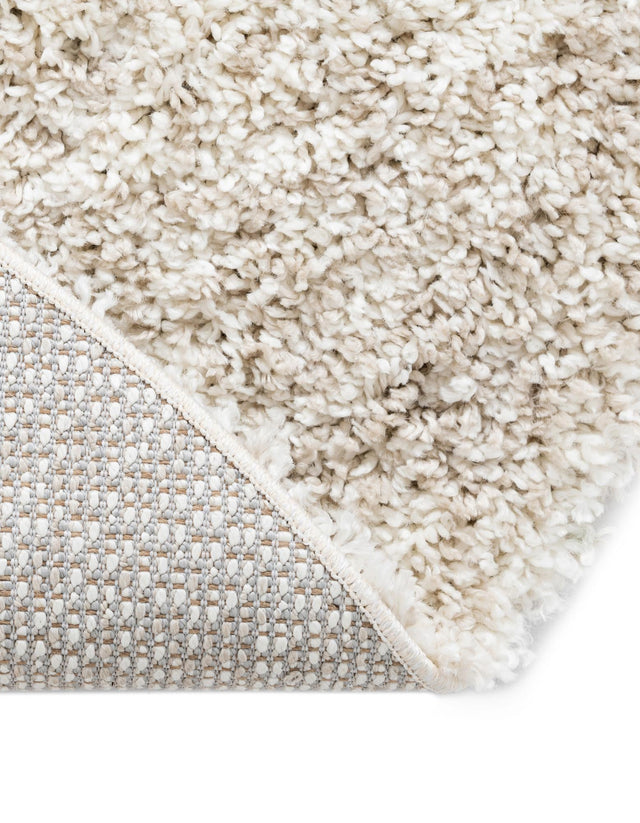 Ivory 10' x 10' Hygge Shag Round Area Rug Thick Soft Touch Fluffy & Plush Shaggy Pile 100% Polypropylene With Jute Backing Modern Carpet for Sale at Rug Engine