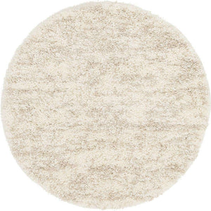 Ivory 3' 3 x 3' 3 Hygge Shag Round Area Rug Thick Soft Touch Fluffy & Plush Shaggy Pile 100% Polypropylene With Jute Backing Modern Carpet for Sale at Rug Engine
