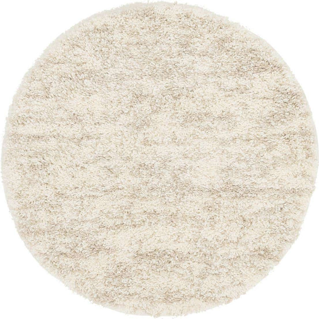 Ivory 3' 3 x 3' 3 Hygge Shag Round Area Rug Thick Soft Touch Fluffy & Plush Shaggy Pile 100% Polypropylene With Jute Backing Modern Carpet for Sale at Rug Engine