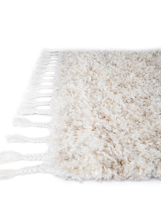Ivory 2' 7 x 12' Hygge Shag Runner Area Rug Thick Soft Touch Fluffy & Plush Shaggy Pile 100% Polypropylene With Jute Backing Modern Carpet for Sale at Rug Engine