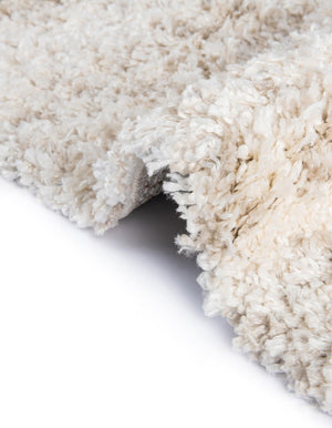 Ivory 2' 7 x 12' Hygge Shag Runner Area Rug Thick Soft Touch Fluffy & Plush Shaggy Pile 100% Polypropylene With Jute Backing Modern Carpet for Sale at Rug Engine