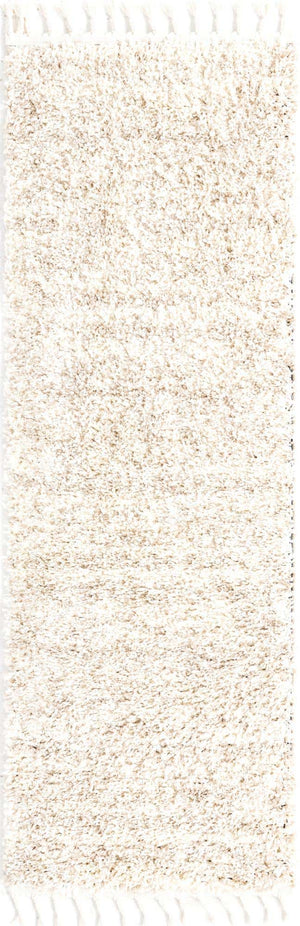 Ivory 2' 2 x 6' 1 Hygge Shag Runner Area Rug Thick Soft Touch Fluffy & Plush Shaggy Pile 100% Polypropylene With Jute Backing Modern Carpet for Sale at Rug Engine
