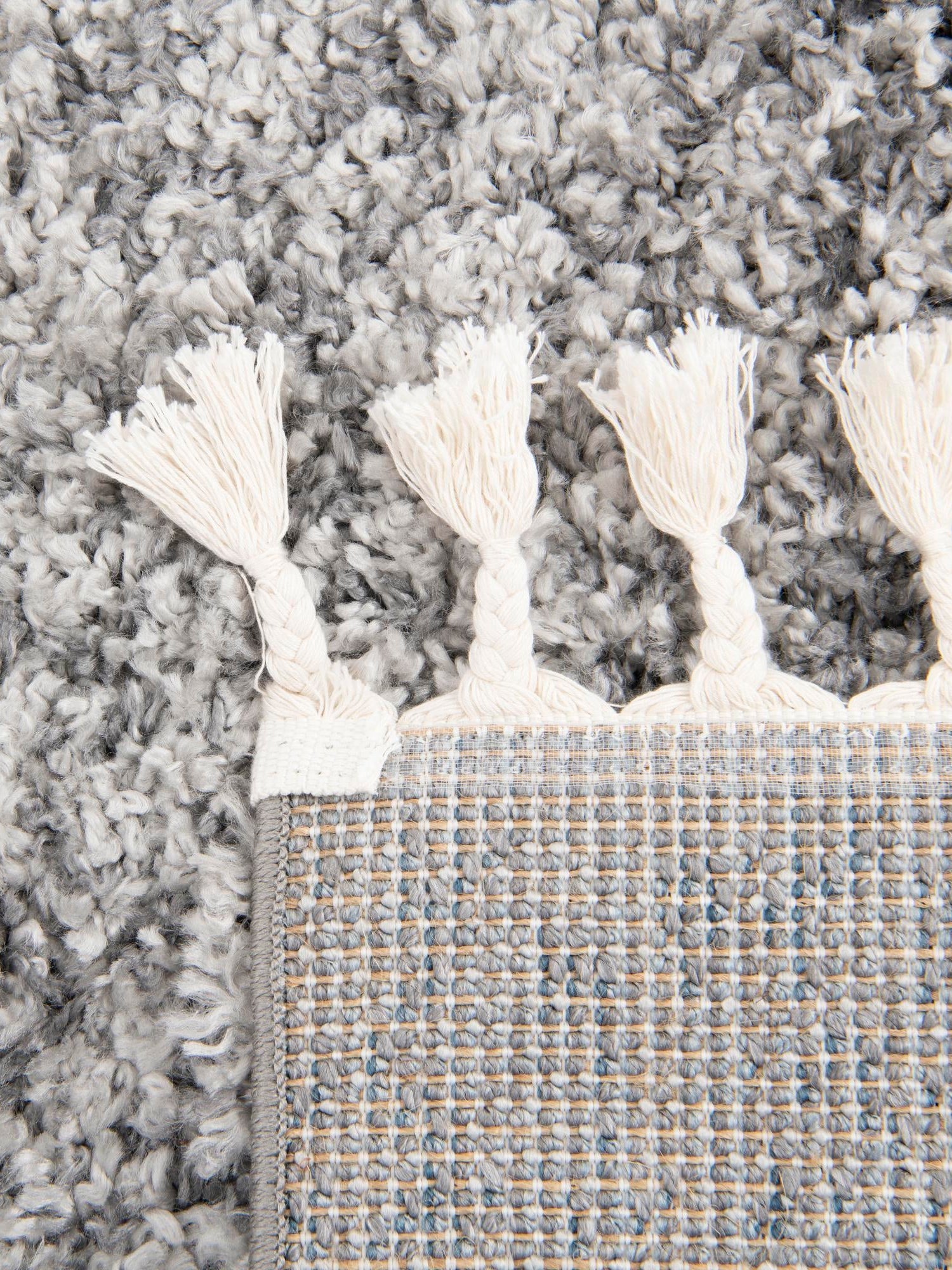 Gray 8' x 10' Hygge Shag Rectangle Area Rug Thick Soft Touch Fluffy & Plush Shaggy Pile 100% Polypropylene With Jute Backing Modern Carpet for Sale at Rug Engine